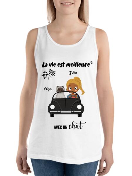 La vie est meilleure avec un chat - Noms personnalisés