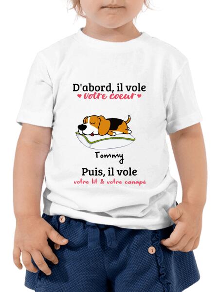D'abord il vole votre cœur. Puis, il vole votre lit & votre canapé - Noms personnalisés