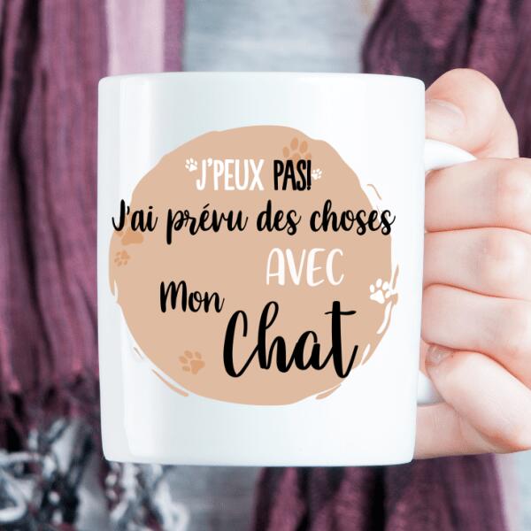 "Il n'y a rien de plus fort que l'amour de" chat ou chien avec photo - Tasse personnalisée