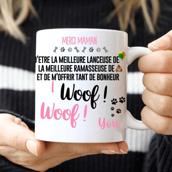 "Il n'y a rien de plus fort que l'amour de" chat ou chien - Tasse personnalisée