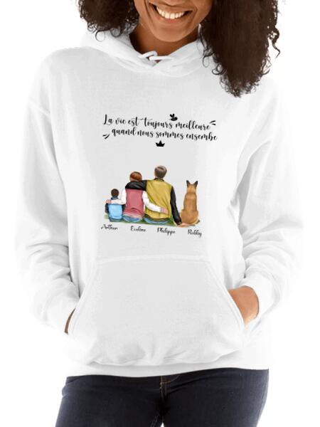 La Vie est Toujours Meilleure Quand Nous Sommes Ensemble - Famille Personnalisée