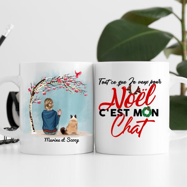 Tout ce que je veux pour Noël c'est mon chat (chien) - personnalisé