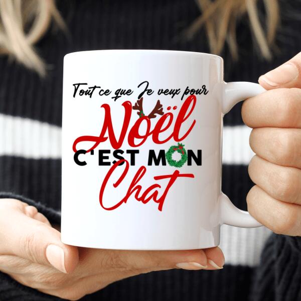 Tout ce que je veux pour Noël c'est mon chat (chien) - personnalisé