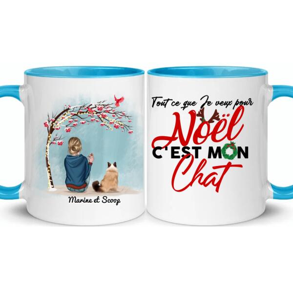 Tout ce que je veux pour Noël c'est mon chat (chien) - personnalisé
