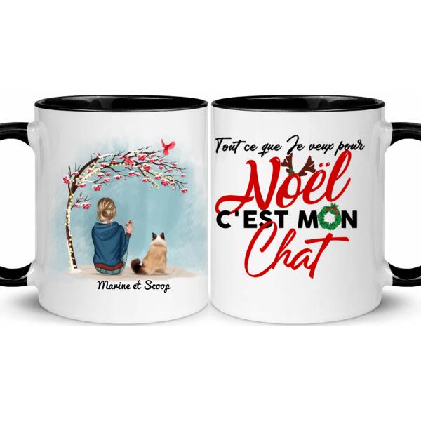Tout ce que je veux pour Noël c'est mon chat (chien) - personnalisé