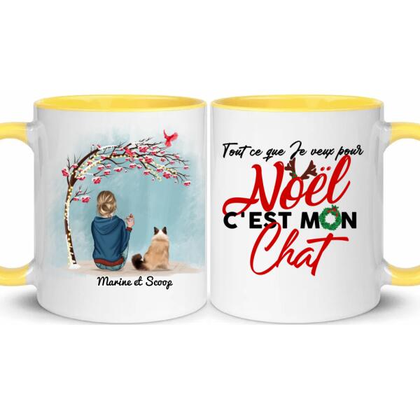 Tout ce que je veux pour Noël c'est mon chat (chien) - personnalisé