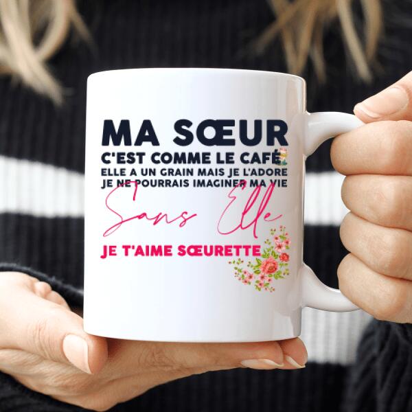 Ma Sœur c'est comme le café.. - Tasse Personnalisée
