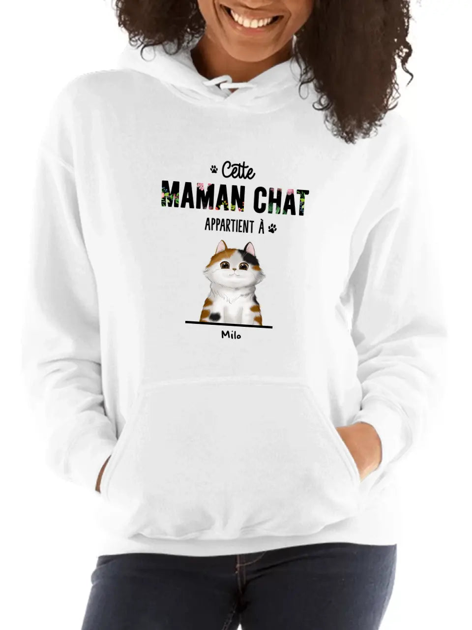 Maman ou Papa Chat - Noms Personnalisés - Jusqu'à 3 Chats