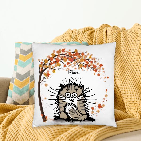 Coussin Décoratif Réservé Aux Chats - Noms personnalisables - Jusqu'à 4 Chats