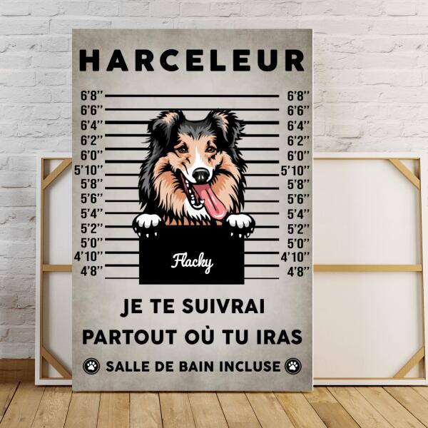Le chien harceleur - Toile et poster personnalisés