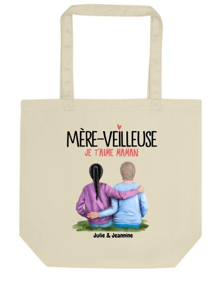 Mère-Veilleuse - Tote Bag - Textes, Cheveux, Peaux et Prénoms Personnalisables
