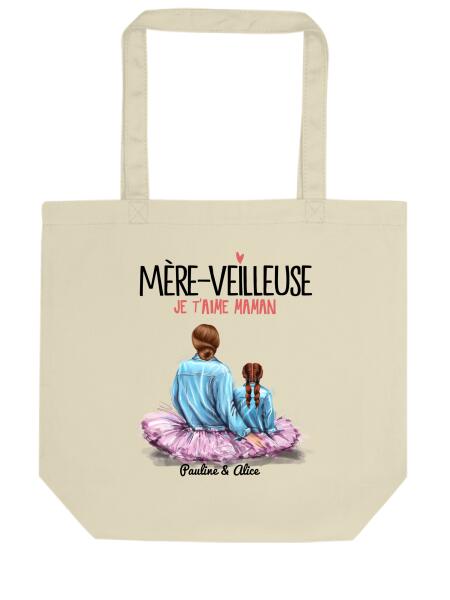 Mère-Veilleuse - Tote Bag - Textes, Cheveux, Peaux et Prénoms Personnalisables