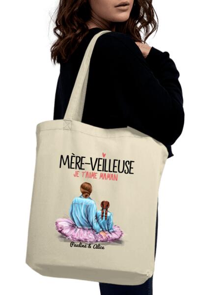 Mère-Veilleuse - Tote Bag - Textes, Cheveux, Peaux et Prénoms Personnalisables