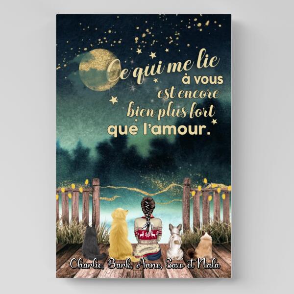 Sous un ciel étoilé d'hiver, Sous le ciel de noël - Toile Personnalisée