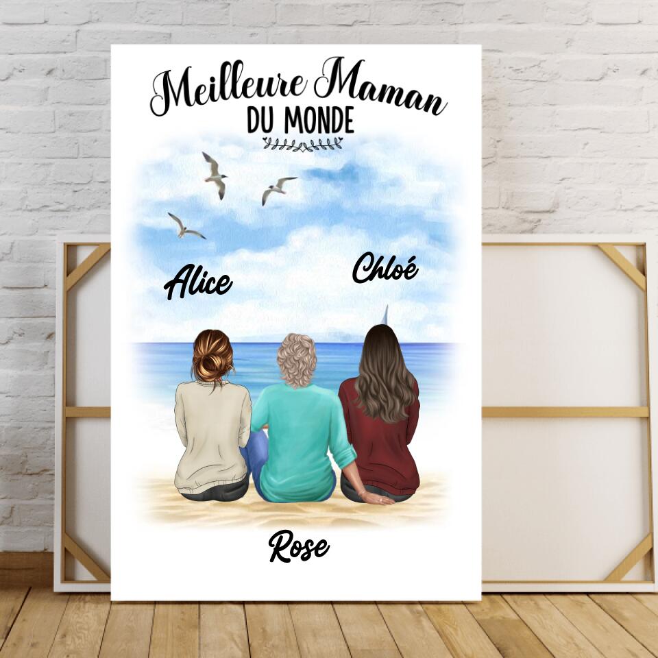 Meilleure Maman du monde - Toile personnalisée