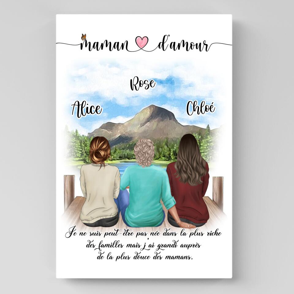 Maman d'Amour.. - Toile personnalisable