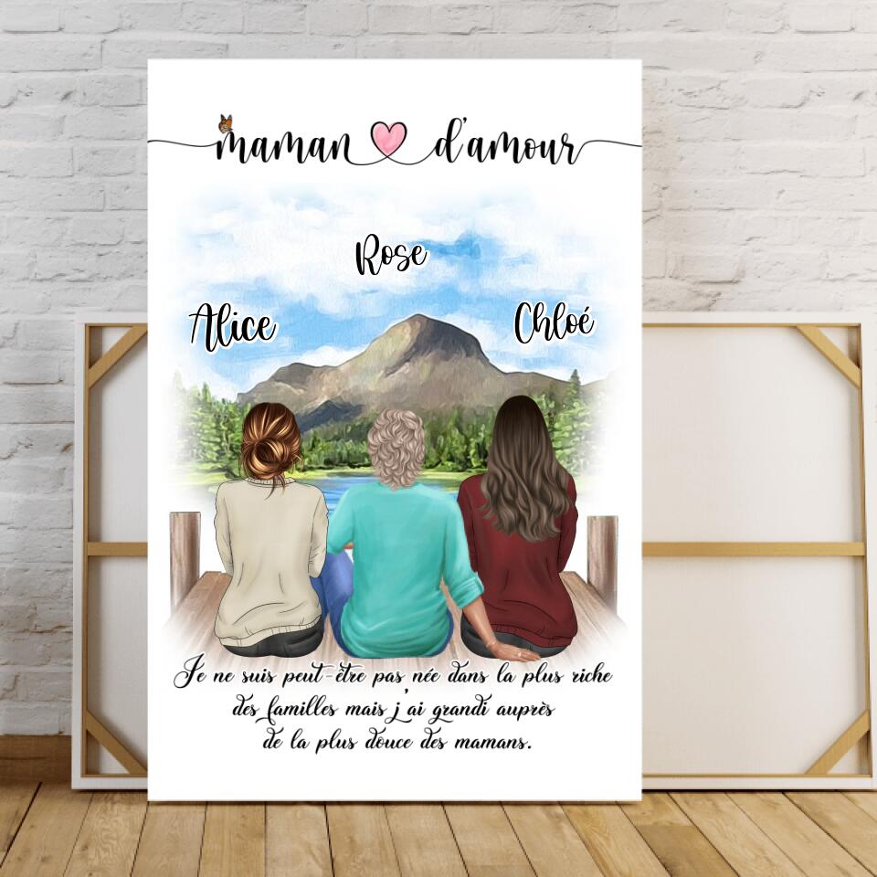 Maman d'Amour.. - Toile personnalisable