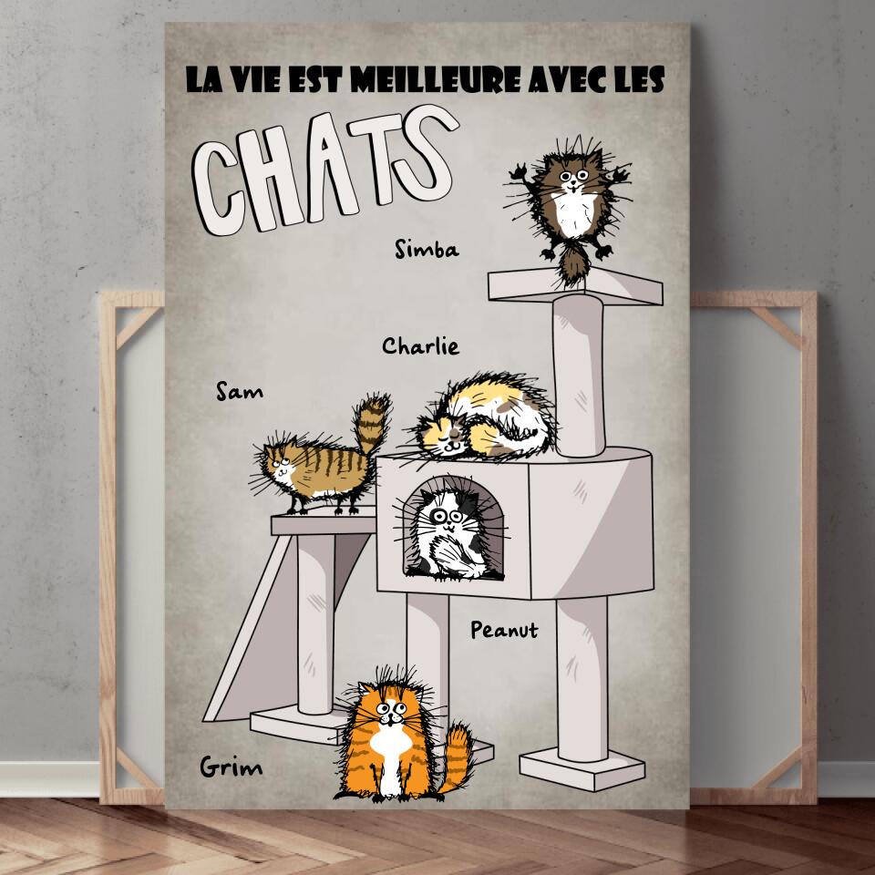 Arbre à Chats - Toile ou poster - Jusqu'à 5 chats
