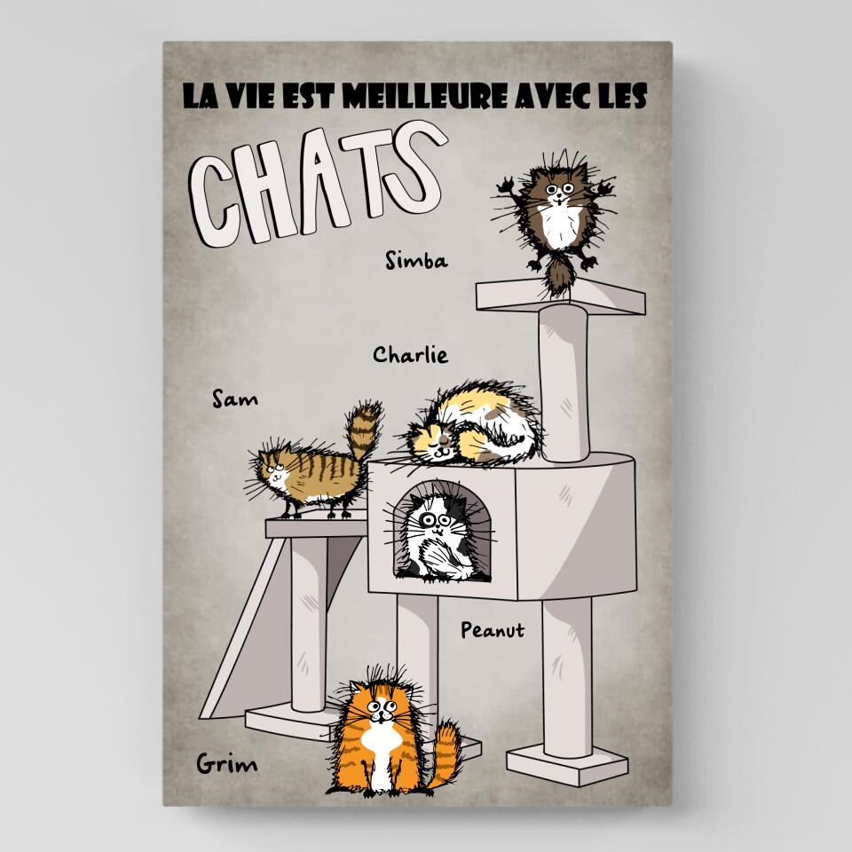 Arbre à Chats - Toile ou poster - Jusqu'à 5 chats