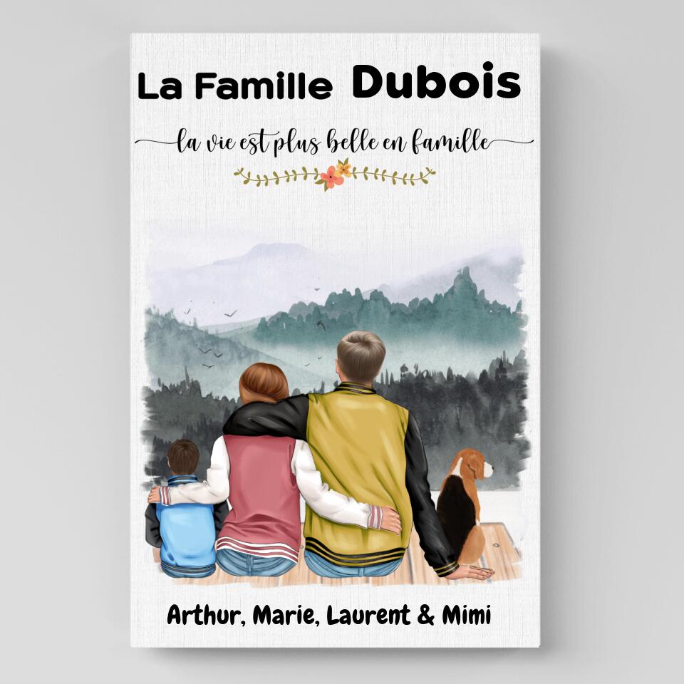 Toile de Famille - fille ou garçon- Noms personnalisés