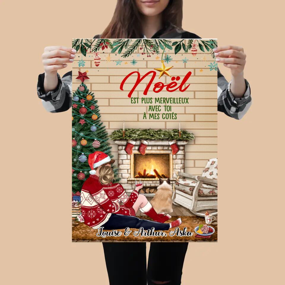 Poster - Noël est plus merveilleux avec toi - Personnalisé