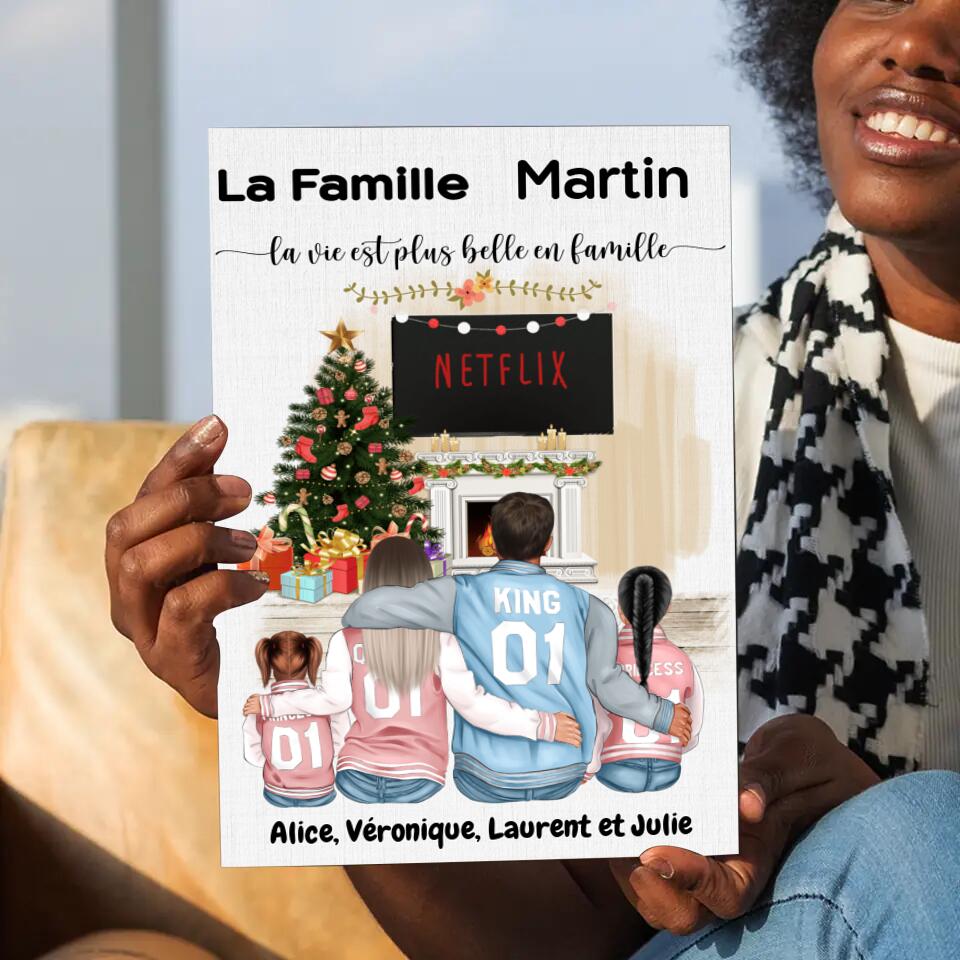 Poster de Famille - fille ou garçon- Noms personnalisés