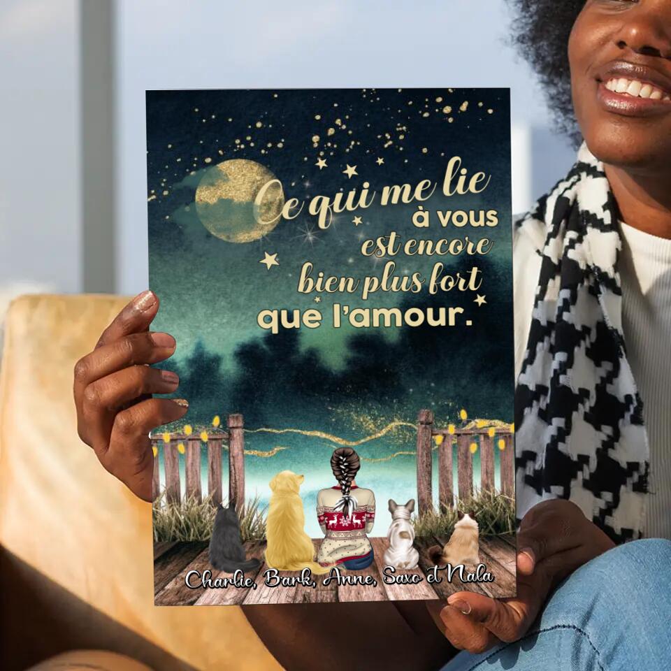 Sous un ciel étoilé d'hiver, Sous le ciel de noël - Poster Personnalisée