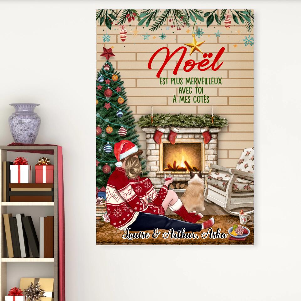 Tableau - Noël est plus merveilleux avec toi - Personnalisé