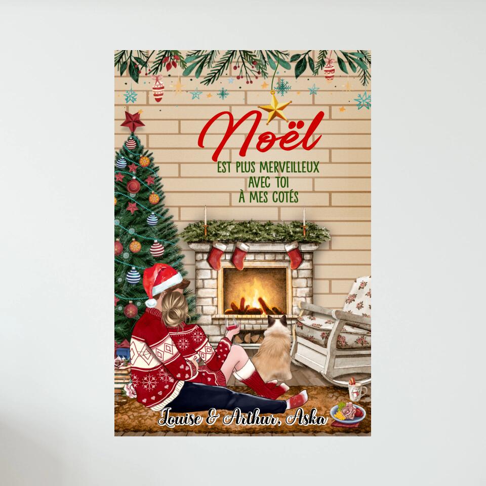 Tableau - Noël est plus merveilleux avec toi - Personnalisé