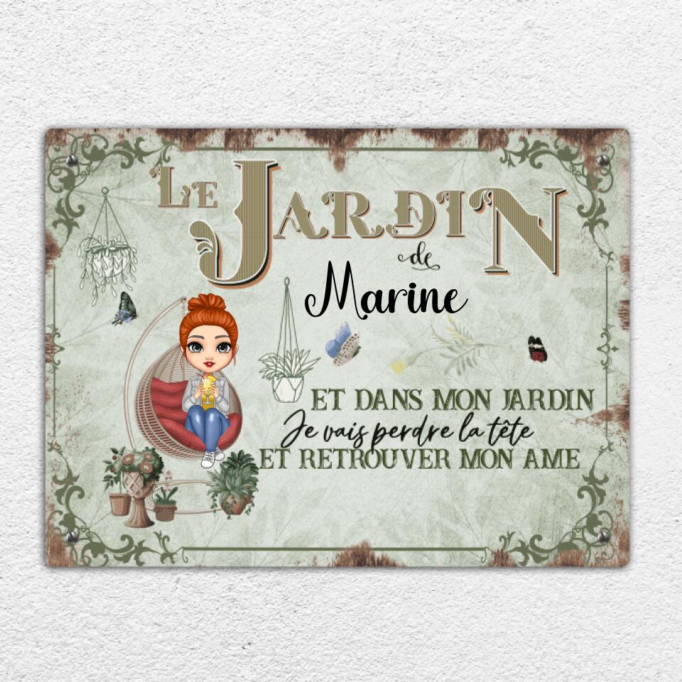 Plaque - Le Jardin de.. - Prénoms personnalisables