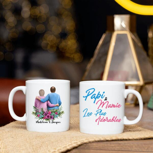 Papi & Mamie les plus adorables - Tasse personnalisée