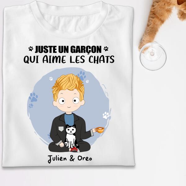 Juste un homme qui aime les chats - Noms et chats personnalisés