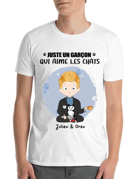 Juste un homme qui aime les chats - Noms et chats personnalisés