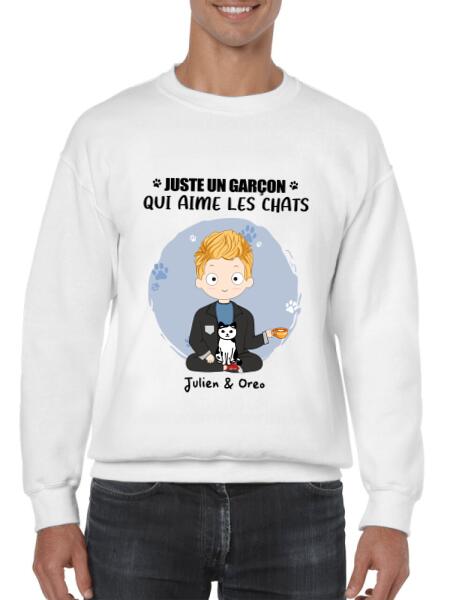 Juste un homme qui aime les chats - Noms et chats personnalisés