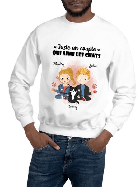Juste un couple qui aime les chats - Noms et nombre de chats personnalisés