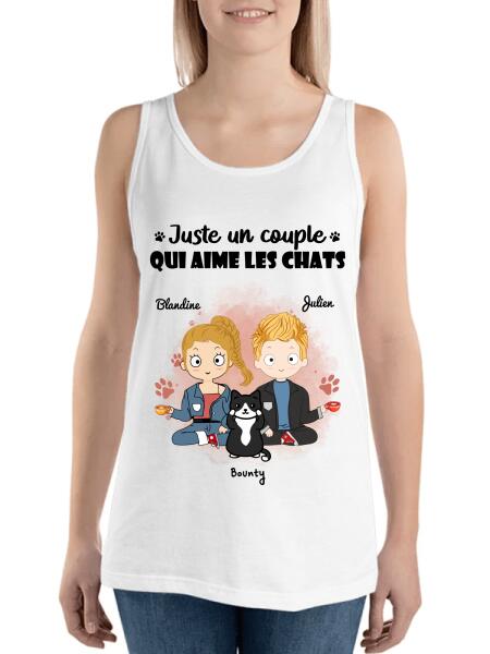 Juste un couple qui aime les chats - Noms et nombre de chats personnalisés