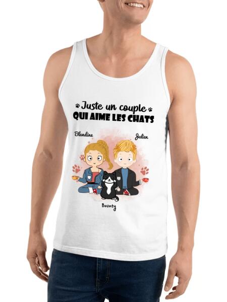 Juste un couple qui aime les chats - Noms et nombre de chats personnalisés