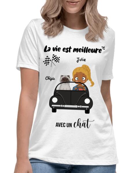 La vie est meilleure avec un chat - Noms personnalisés