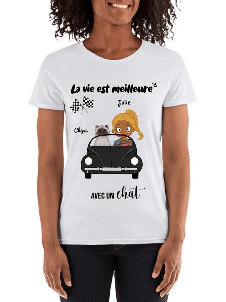 La vie est meilleure avec un chat - Noms personnalisés
