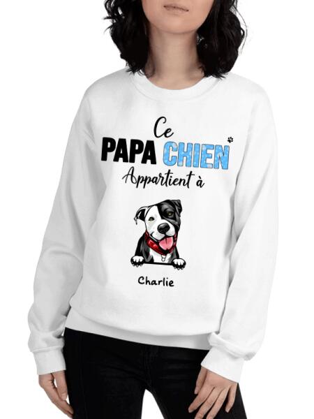 Papa/Maman Chien appartient à... - Noms personnalisés