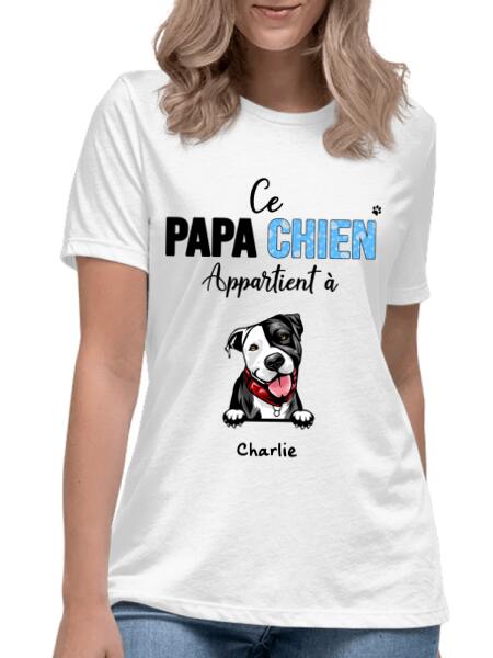 Papa/Maman Chien appartient à... - Noms personnalisés