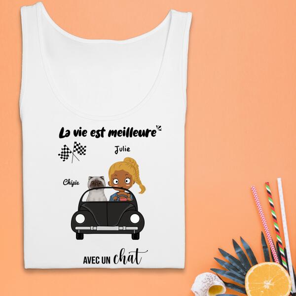 La vie est meilleure avec un chat - Noms personnalisés