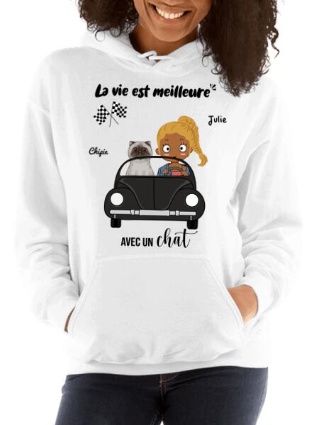 La vie est meilleure avec un chat - Noms personnalisés