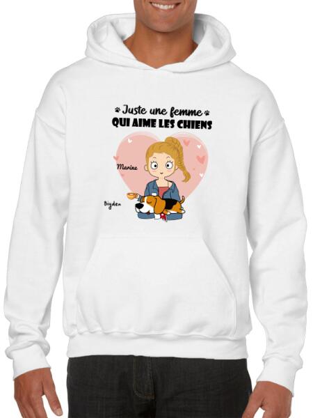 Juste une fille qui aime les chiens - T-shirt personnalisé