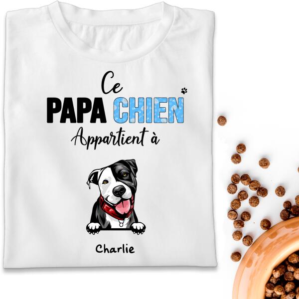 Papa/Maman Chien appartient à... - Noms personnalisés