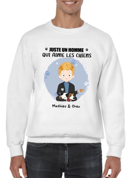 Juste un homme qui aime les chiens - Noms et chiens personnalisés