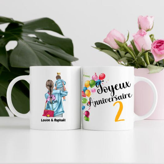 Joyeux anniversaire à mon fils - Tasse personnalisée - Age modifiable