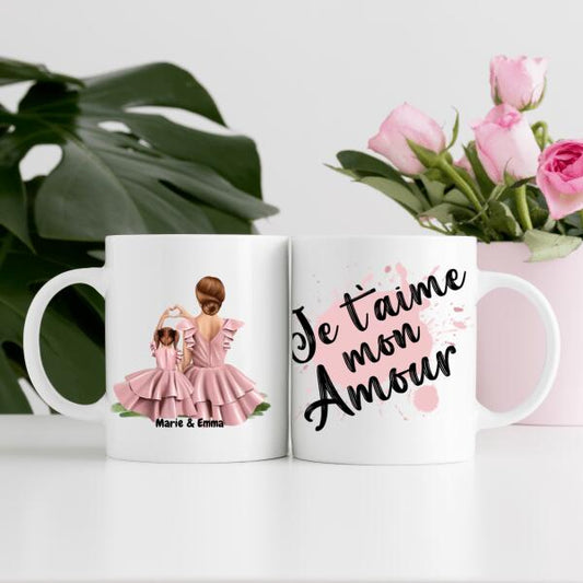 Je t'aime MAMAN - Tasse personnalisée