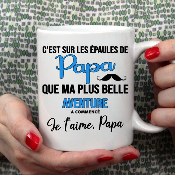 Je t'aime Papa - Tasse personnalisée
