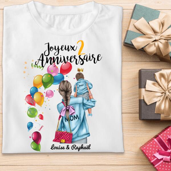 Joyeux Anniversaire - Noms et âge modifiables
